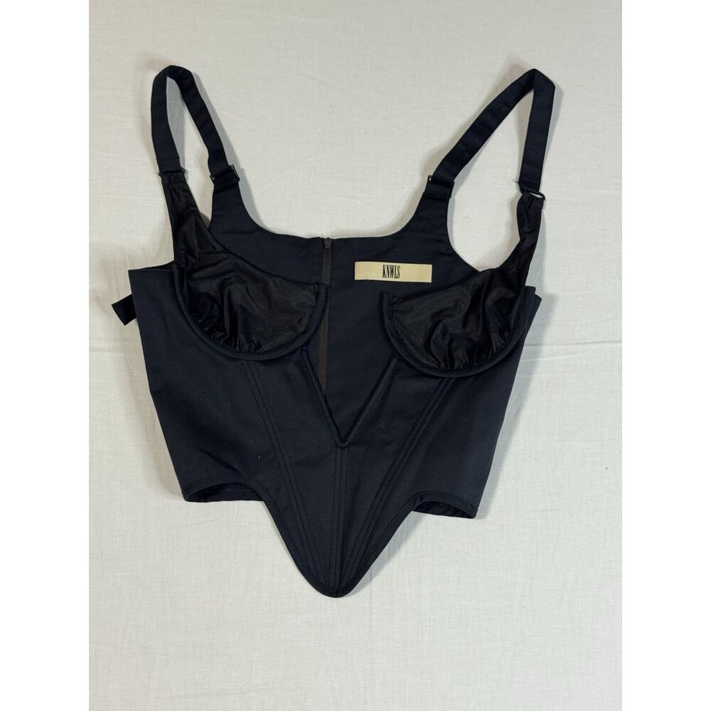 Charlotte Knowles KNWLS Corset Top - Black - Size 2 US / 6 UK - Made in London